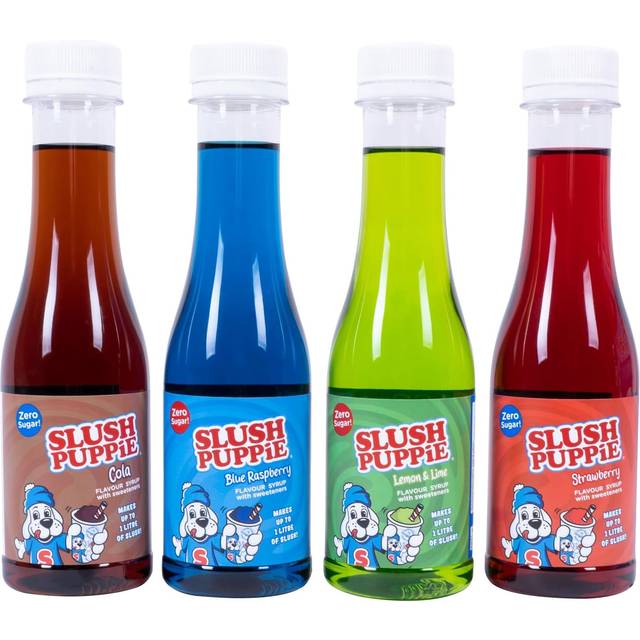 SLUSH PUPPiE ZERO Sugar 4 Pack Syrup Set - 4x180ml  Slush Puppy