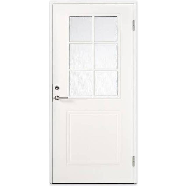 Ytterdörr Swedoor P-400 Cotswoldglas Vit NCS-S 0502-Y (standard) (9 x 21, Högerhängd)