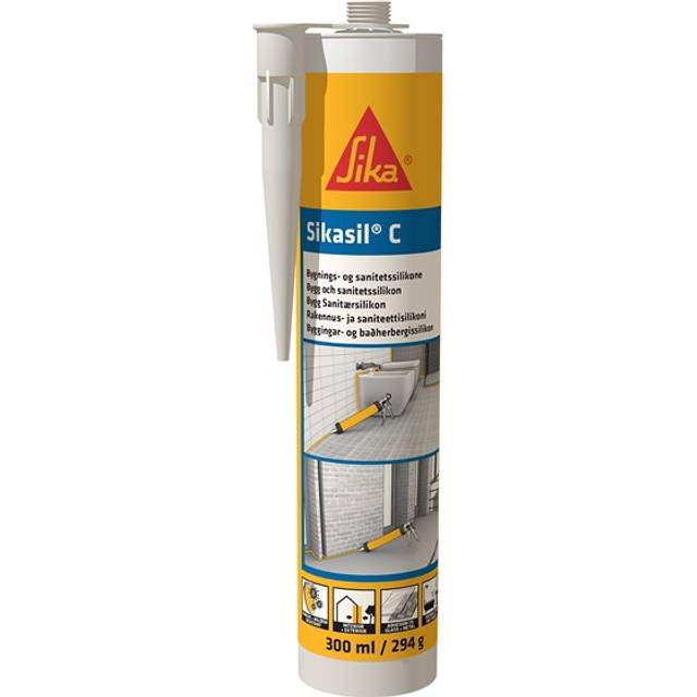 Sika Våtrum- & byggsilikon, Sikasil-C Beige, 300 ml