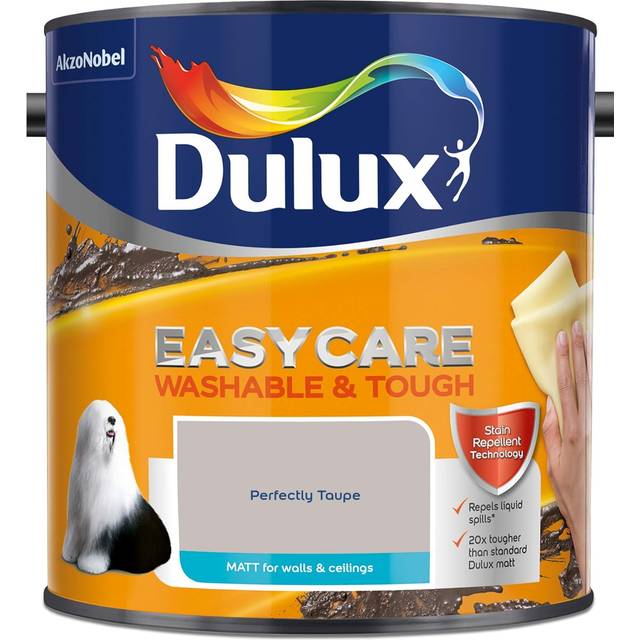 Dulux Easycare Washable & Tough Matt Emulsion Paint - Perfectly Taupe - 2.5L