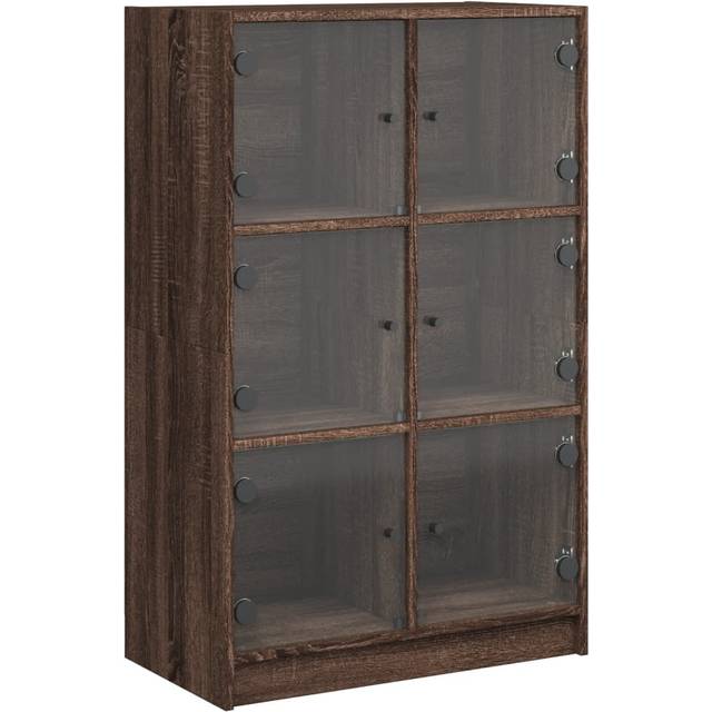 vidaXL Highboard with Doors Brown Oak 68x37x109 cm Engineered Wood