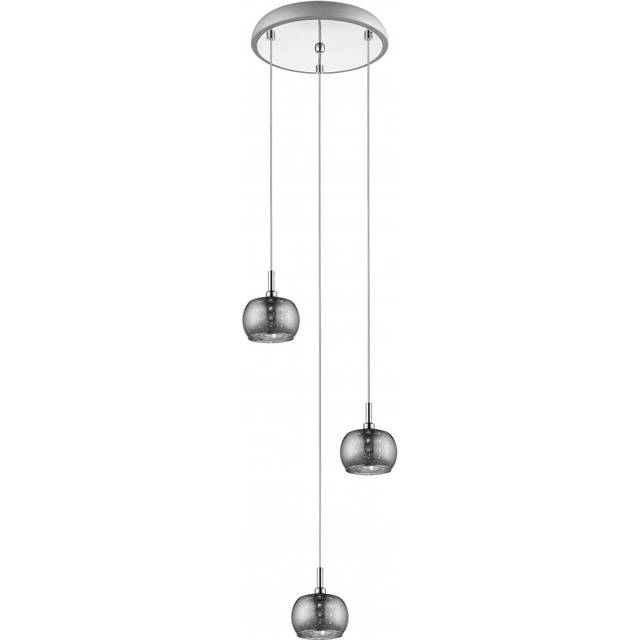 Impex Lighting CFH606091/03/CH Deni 3 Light Pendant Glass With Beads C