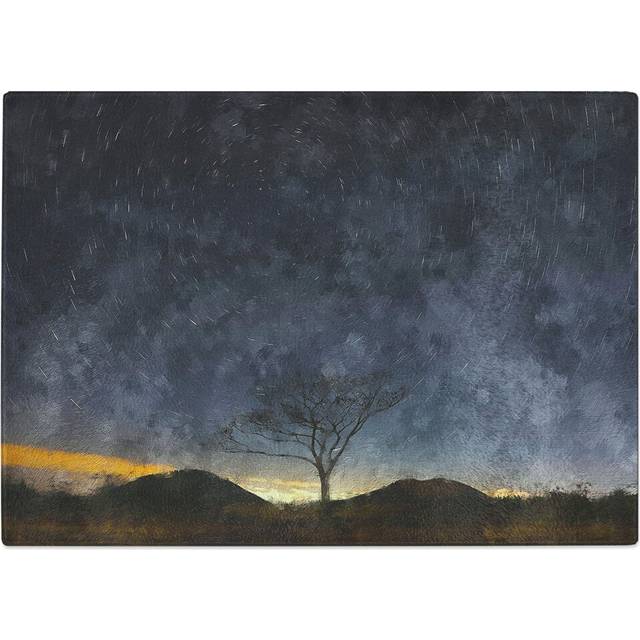 Tempered Glass Stars Above the Tree in South Korea Chopping Board (20 cm x 28.5 cm)