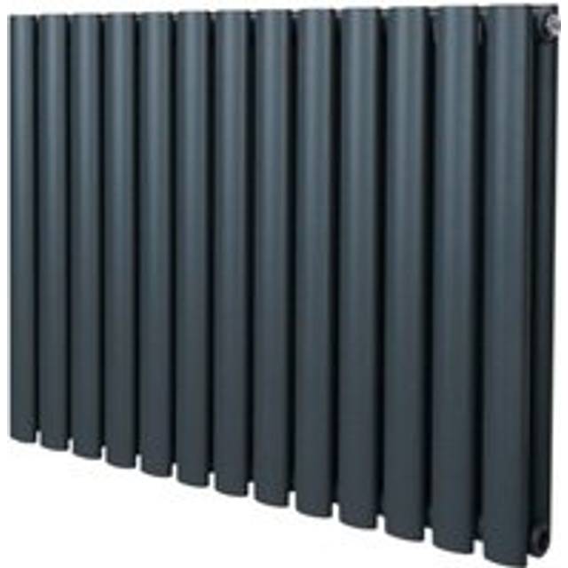 Monster Shop 3489BTU Anthracite Grey Oval Column Radiator 1600 x 780mm - MonsterShop - 60 x 78 x 7.8cm