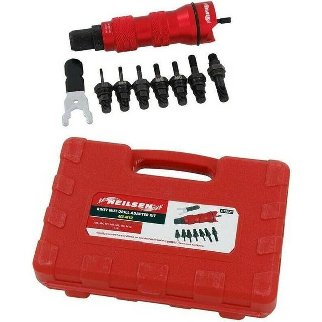 Rivet Nut Drill Adapter Kit M3-m10 (Genuine Neilsen CT5521)