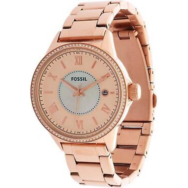 Fossil ladies designer watch rose gold rare watches uk stock sale price bq1108