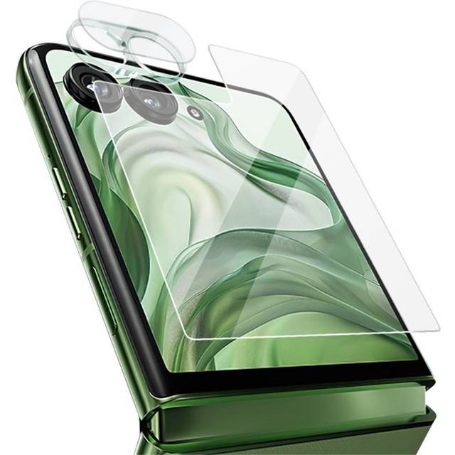 Imak Motorola Razr 50 Ultra Ytterskärmskydd & linsskydd i härdat glas Genomskinlig