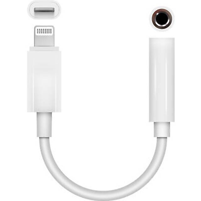 Electrovision Lightning Plug to 3.5mm Stereo Jack Socket Adaptor 50mm Lead, Portable, Durable, Compatible with iPhones, iPads and...