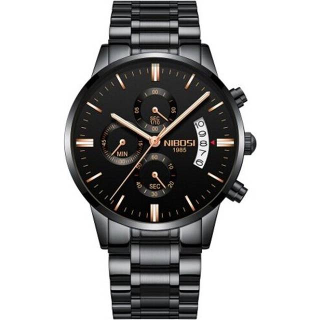 Veile Studios Men's Luxury Fashion Casual Dress Chronograph Quartz Wristwatch Carbon Fiber Black Watches