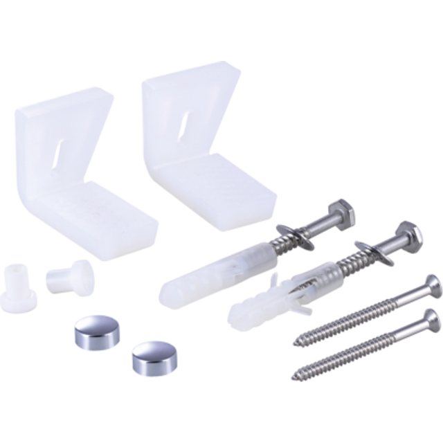 Wholesale Domestic Essentials Toilet Pan Floor Fixing Kit | White | Metal | 40mm x 65mm