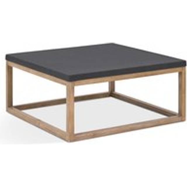 Hilcot Coffee Table Square Slate Grey Acacia Wood