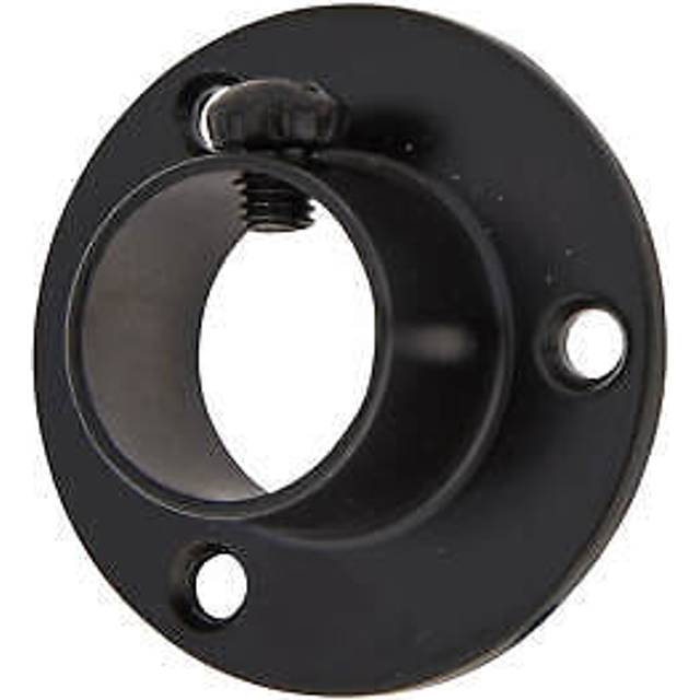 Rothley White Interior Wardrobe Rail Super Deluxe Socket - 25mm - Pack of 2