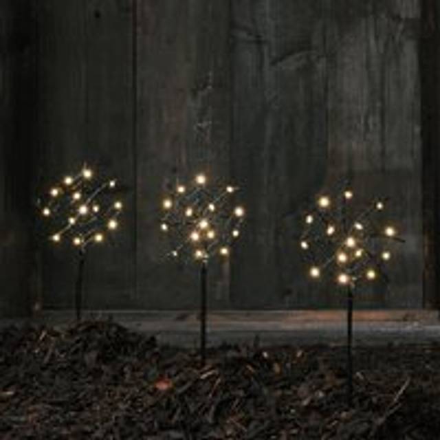Set of 3 Spider Web LED Stake Lights - Warm White