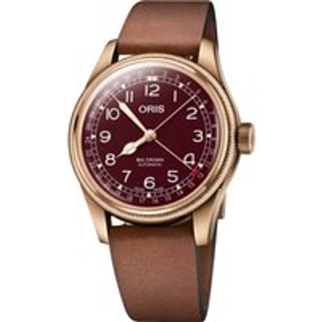 Oris Big Crown Pointer Date Bronze Leather Red