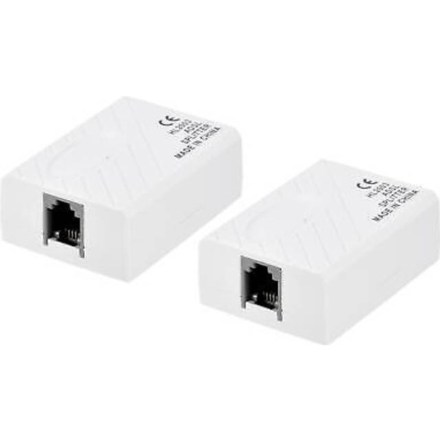 In-line dsl splitter filter, 6p2c phone line splitter for telephone 2pack