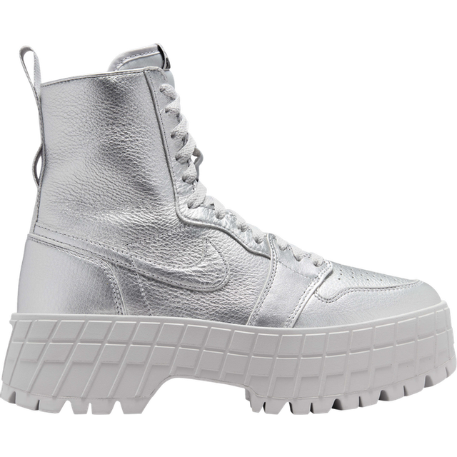 (WMNS) Air Jordan 1 High Brooklyn 'Metallic Silver' FJ5737-002 - Metallic Silver/Metallic Silver/Neutral Grey - 6.5
