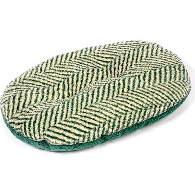 Danish Design Chevron / Zig Zag Fleece Pet Bed - Green (10cm H x 36cm W x 54cm D)