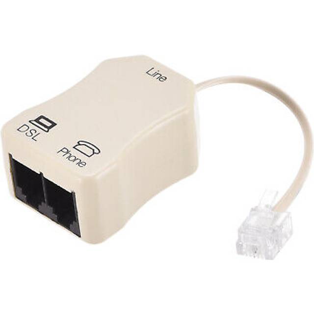 In-line dsl splitter filter 6p2c 2way phone line splitter for telephone