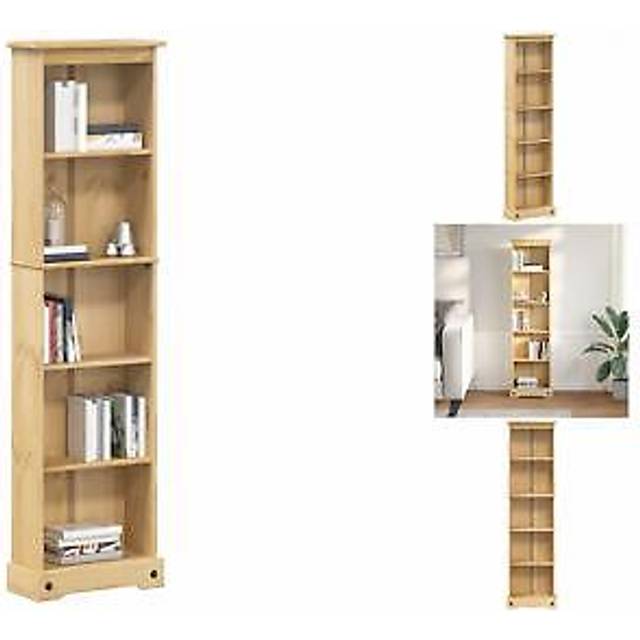 vidaXL Bookcase Corona 46x20x170 cm Solid Wood Pine - Brown