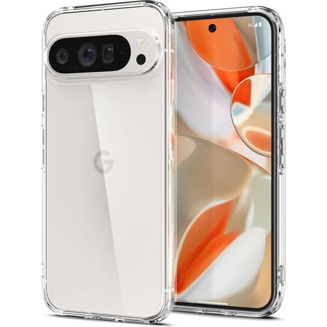Spigen Ultra Hybrid - Bagsidecover til mobiltelefon - polykarbonat, termoplastisk polyuretan (TPU) - Krystalklar - for Google Pixel 9, 9 Pro