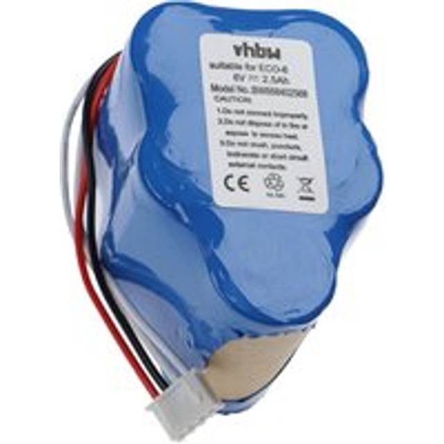 Vhbw - 1x Battery compatible with Ecovacs Deebot D73, D715, D780, D76, D720, D73n, D730, D77, D760, D79 Vacuum Cleaner (2500mAh, 6 v, NiMH)