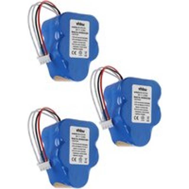 Vhbw - 3x Replacement Battery compatible with Ecovacs Deebot D63s, D73, D76, D62, D63, D65, D73n, D77 Vacuum Cleaner (3000mAh, 6 v, NiMH)