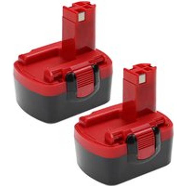 vhbw 2x Battery Replacement for Bosch 2 607 335 611, 2 607 335 533, 2 607 335 619, 2607335534 for Power Tools (2000 mAh, NiMH, 14.4 V)