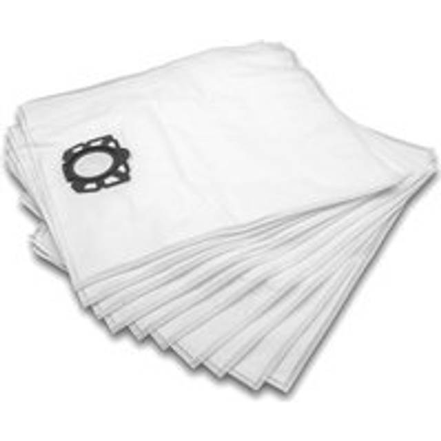 Vhbw - 20x Vacuum Cleaner Bag compatible with Kärcher wd 4 s V-20/5/22, wd 4 Premium Set at wd 5 Vacuum Cleaner, Microfleece, 51 cm x 43 cm, White