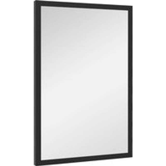 Homcom Wall Bathroom Mirror, 60 X 40 Cm Wall-mounted Mirror, Black