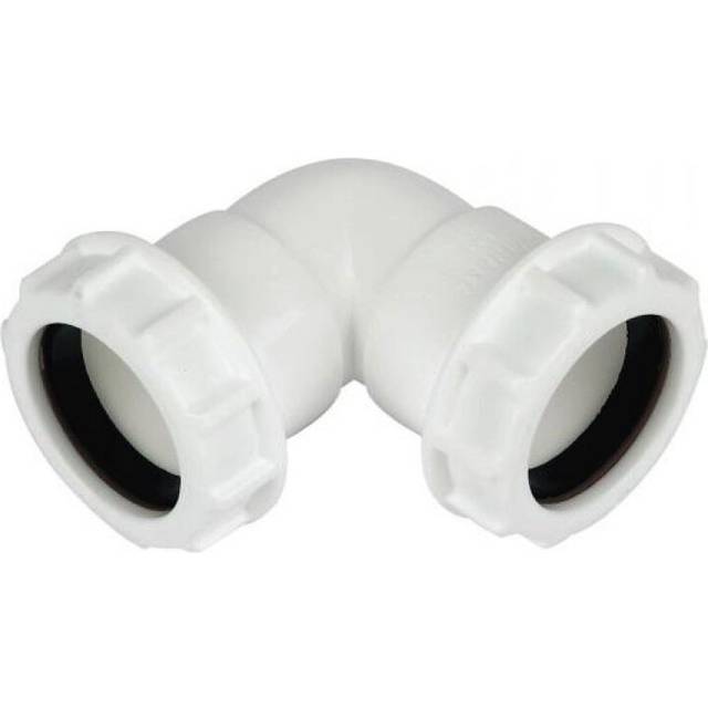 FloPlast WC11 Unicom Compression Waste 90 Deg Bend - 40mm - White