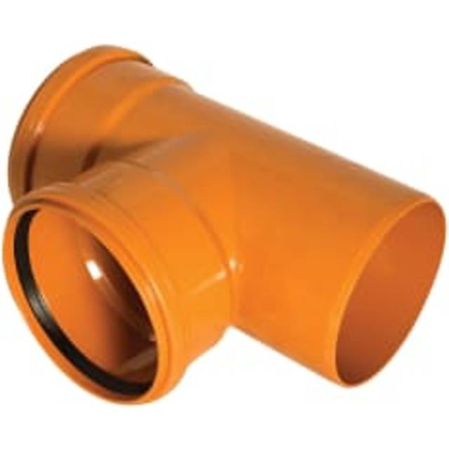 FloPlast 110mm Terracotta Underground Drainage Equal Junction Double Socket/Spigot - 87.5°