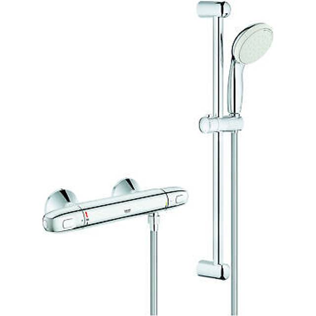 Grohe Grohtherm 1000 Thermostatic Shower Set - 600mm High - Chrome