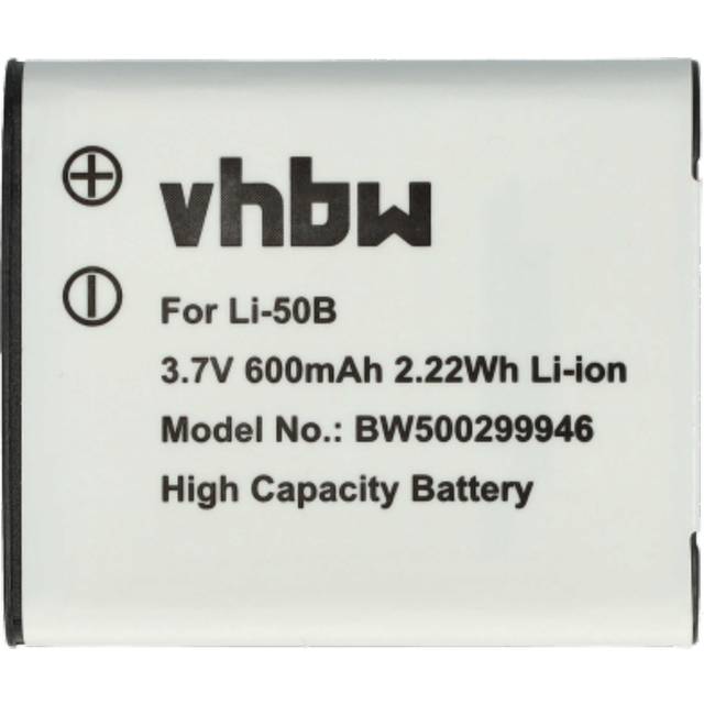 Battery for panasonic vw-vbx090 vw-vbx090e 600mah