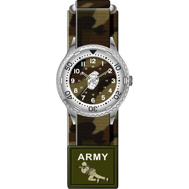 Kids Camouflage Army Watch Boys Army Green Camo Soldier Grenade