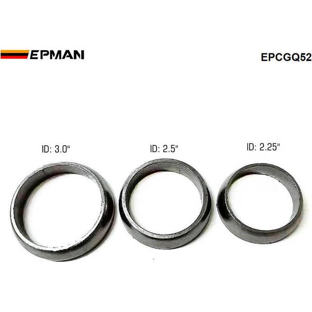 (2.5 Inch) EPMAN Donut Style Graphite Exhaust Gasket For Exhaust, Mufflers & Tips
