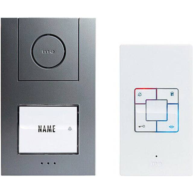 m-e modern-electronics Vistus AD ALU 4010 S Komplett-set Porttelefon Sladd 1 Familjshus Silver