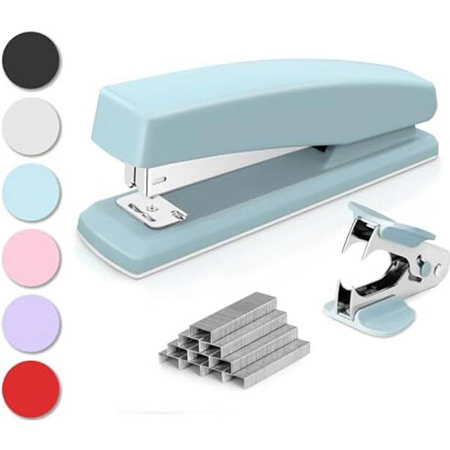 Deli Stapler, Desktop Stapler, Office Stapler, 20 Sheet Capacity, Includes 1000 Staples and Staple Remover, Purple