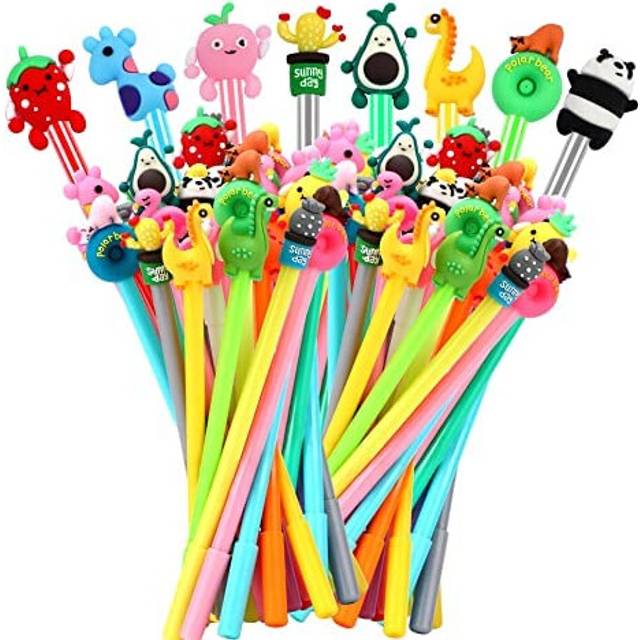 SANNIX 20 Pieces Animal Pens, Cute Gel Ink RollerBall Pens, Novelty Fun Writing Pen for Kids Teachers Boys and Girls, School Gift Office Home