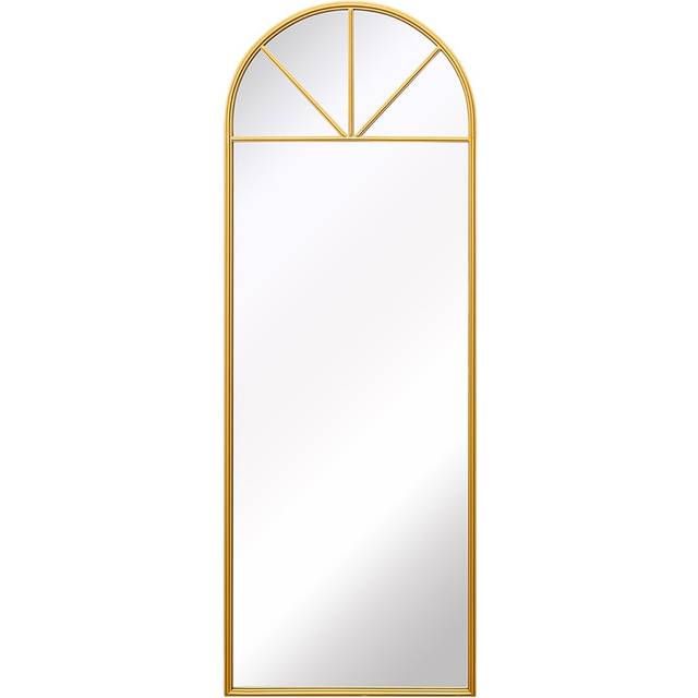 Vintage Style Gold Mirror Decorative Tall Full Length Mirror Rounded Arch Mirror H170cm x W60.5cm - Large