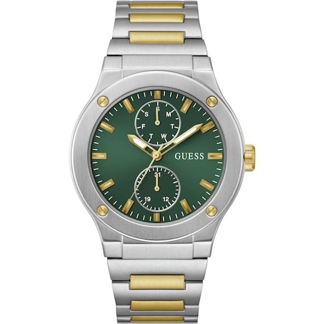 Guess Mens Jet Two Tone Green Dial Watch GW0795G1