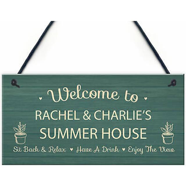 Personalised summer house plaque for garden novelty garden shed home decor