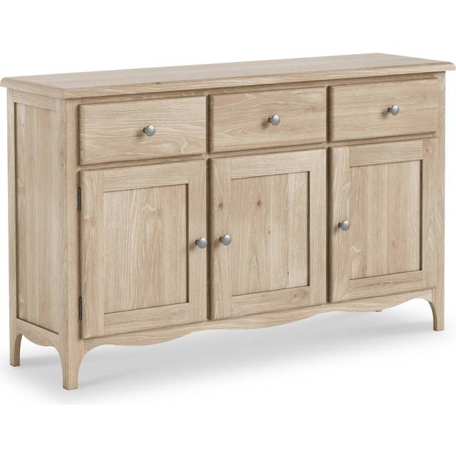 Celine Washed Oak 3 Door Large Sideboard | Chic Cabinet | Roseland