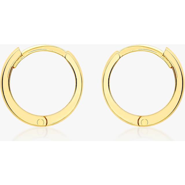 IBB 18ct Yellow Gold Creole Huggie Hoop Earrings, Gold