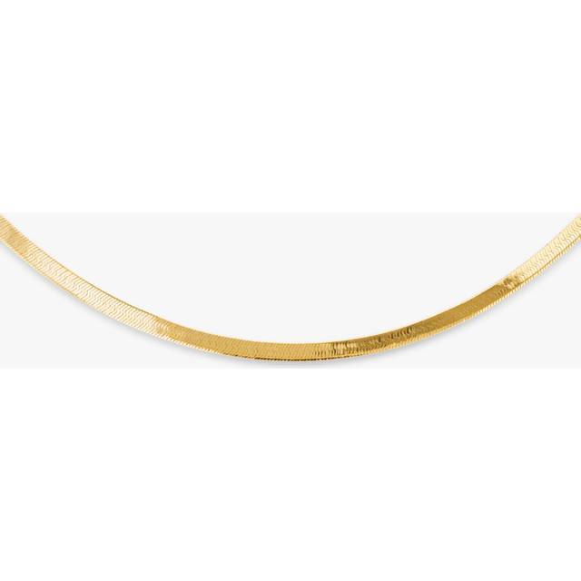 IBB 18ct Gold Herringbone Chain Necklace, Gold
