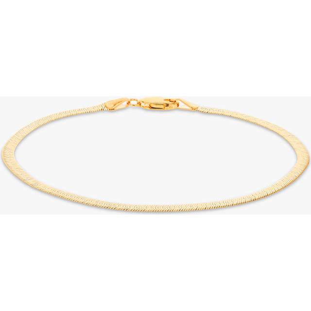 IBB 18ct Gold Herringbone Chain Bracelet, Gold