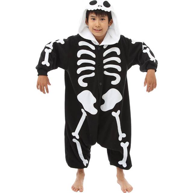 Sazac Fleece Kigurumi Skeleton for Children 110cm 2374F