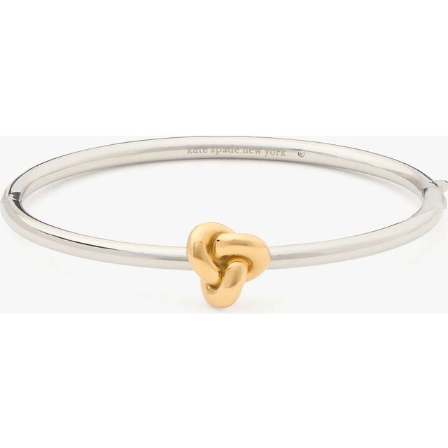 Kate Spade Double Knot Hinged Bangle - O/S, SILV/GLD