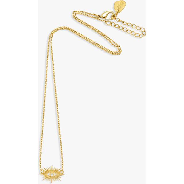 Estella Bartlett Eye Burst Cubic Zirconia Pendant Necklace, Gold