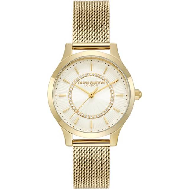 Olivia Burton Women's Micro-Pave Crystal Mesh Strap Watch