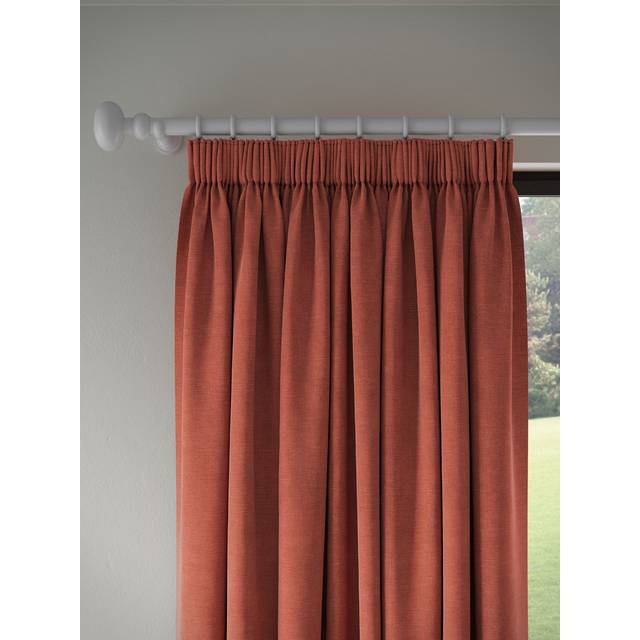 John Lewis Textured Weave Recycled Polyester Pair Blackout/Thermal Lined Pencil Pleat Curtains